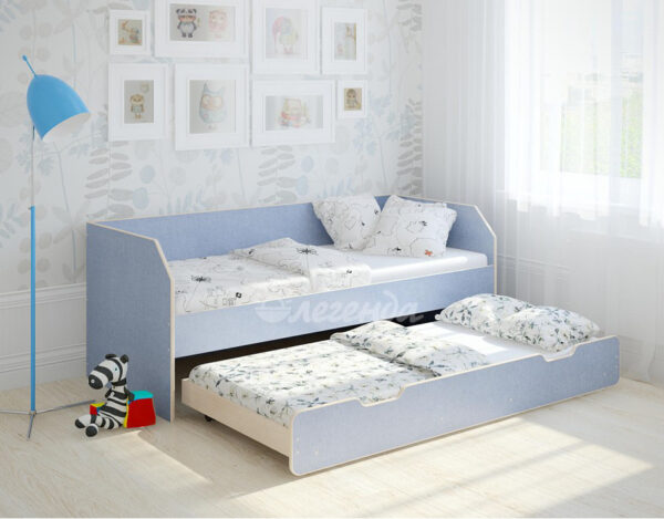 Двухъярусная кровать Легенда 13.2 венге светлый-голубой лён