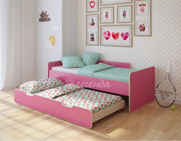 Двухъярусная кровать Легенда 14.2 венге светлый-розовый
