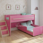 Двухъярусная кровать Легенда 23.4 венге светлый-розовый